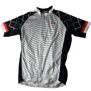 Arsuxeo Mens Cycling Jersey Shirt Size L Multi Color Bike Athletic Zip Stretch